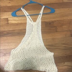 Cream Crochet Tank Top